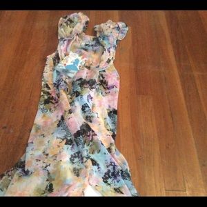 Alice and Wonderland Disney dress, floral patterns